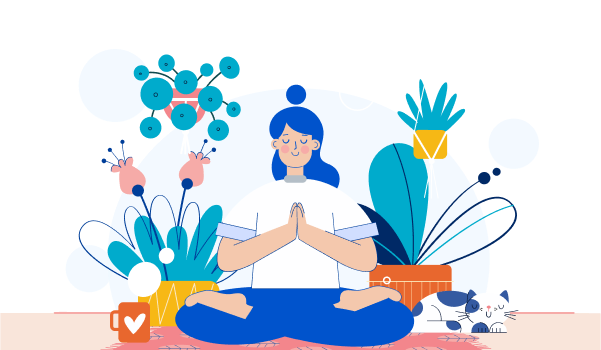 mental-health-banner Image of a Woman doing yoga implying Maxicare mental health programs