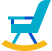 Blue chair icon png
