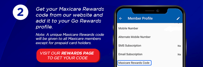 Maxicare Reward code