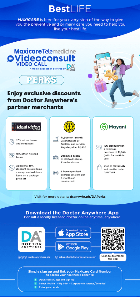 Perks of using Doctor Anywhere App with Maxicare