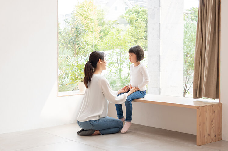 Mom soothing her baby, Image implies women's health