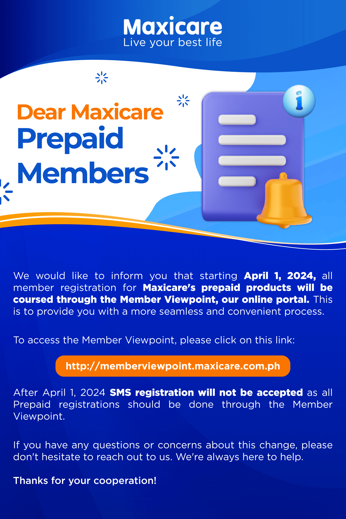 Maxicare Moves Prepaid Registrations Online for Enhanced Convenience