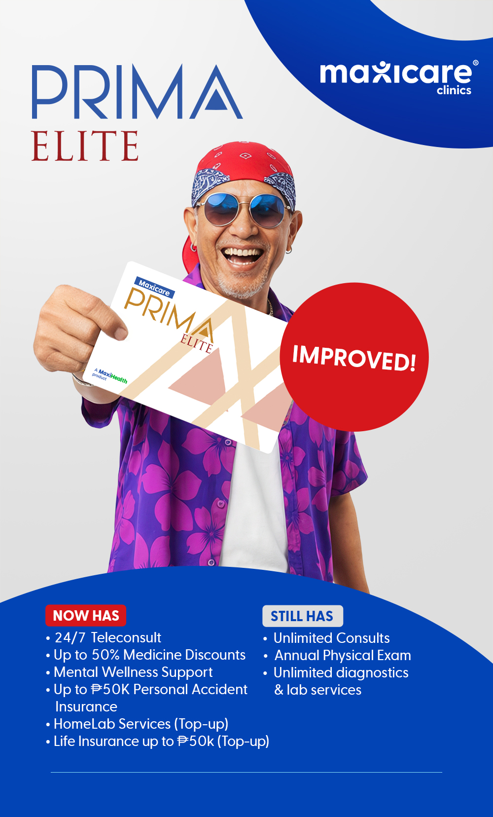 Couples above 60 years image implies prima gold Maxicare